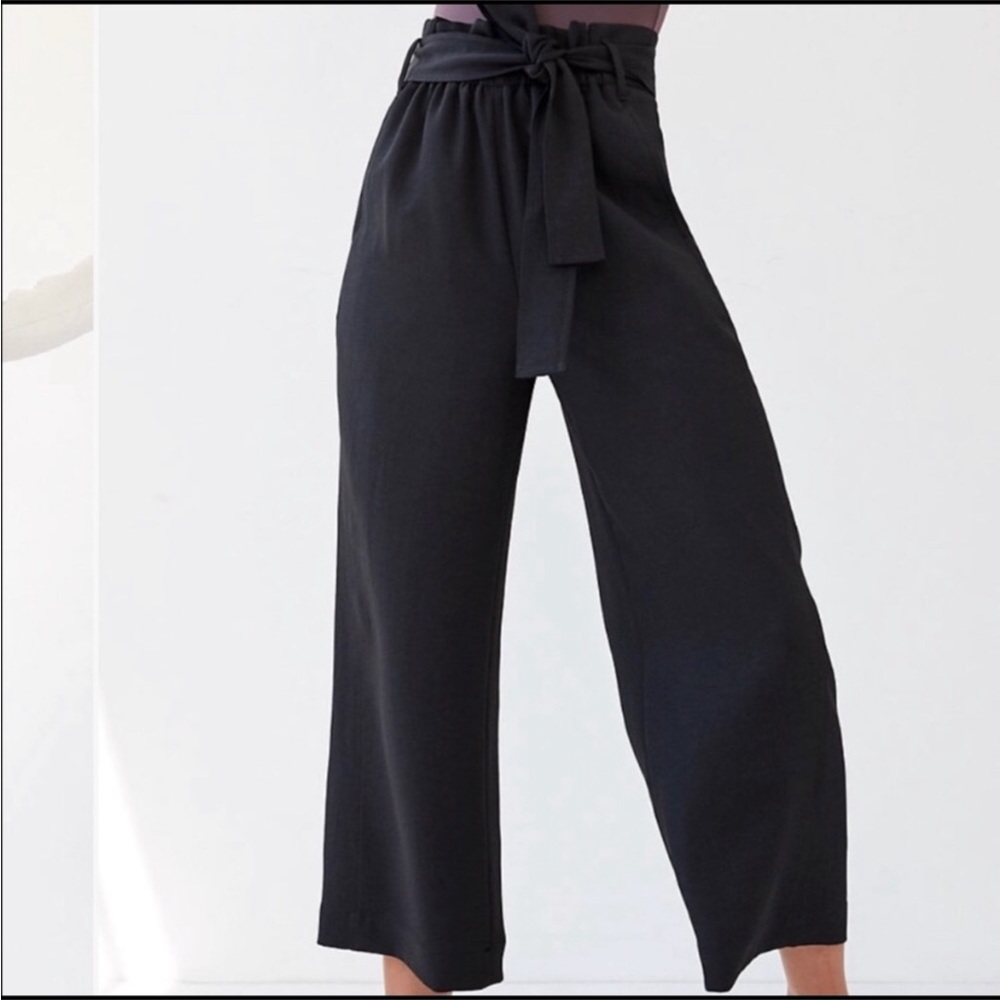 Aritzia Wilfred New Paperbag Trousers- Black- 2